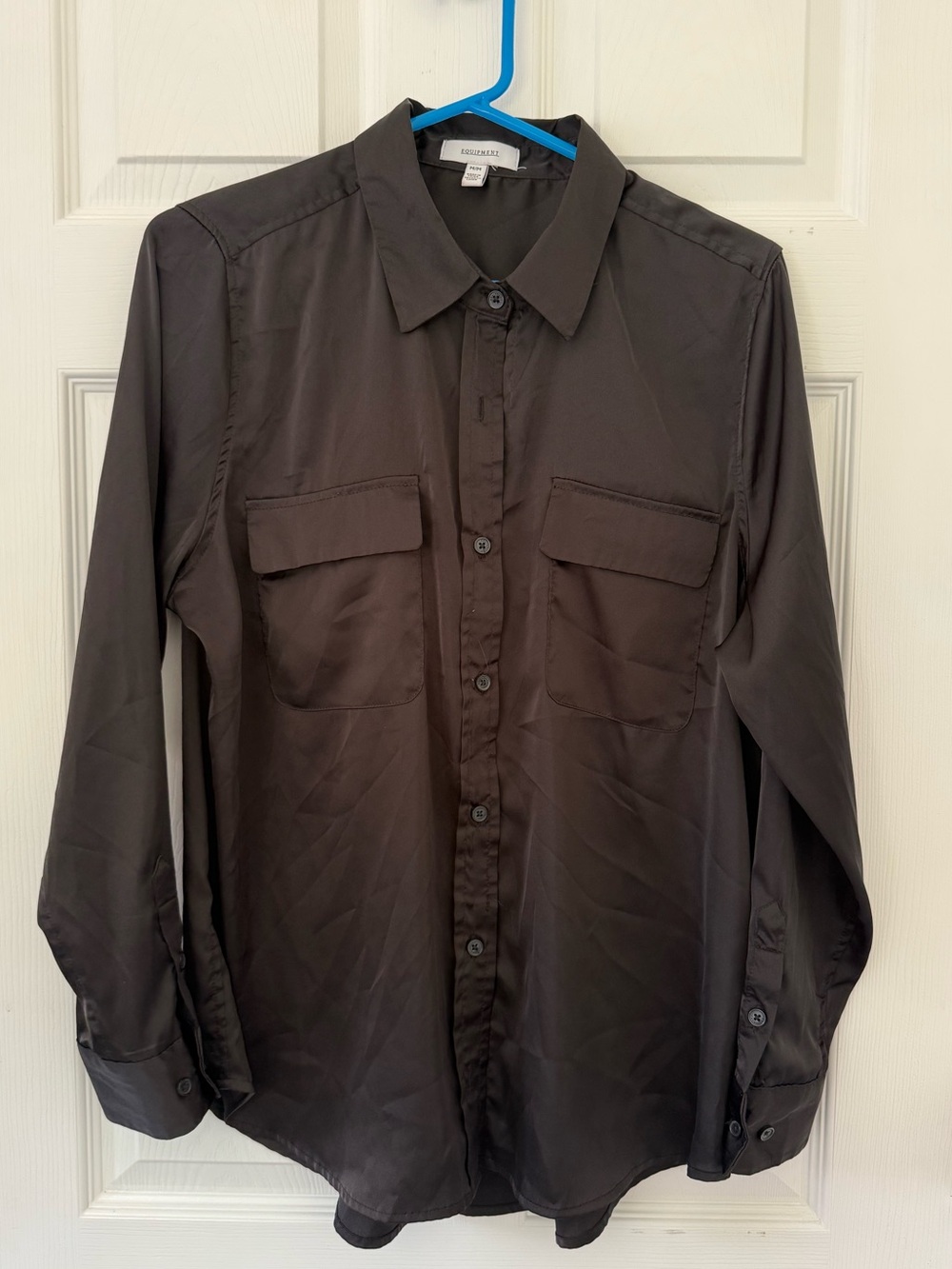 Equipment Black Button-Up Shirt